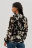 Beechers Brook Floral Tie-Neck Long Sleeve Blouse - Black sold by Fairweather