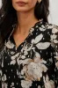 Beechers Brook Floral Tie-Neck Long Sleeve Blouse - Black sold by Fairweather