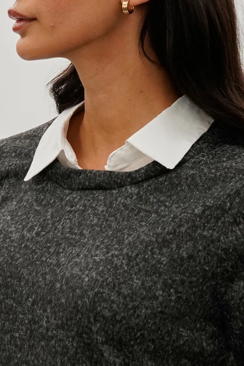 International INC Company Collared Pullover Sweater - Grey sold by Fairweather product image thumbnail 4