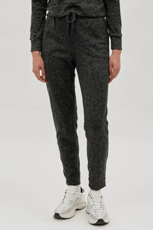 Fahrenheit Tie Waist Knit Joggers - Black sold by Fairweather