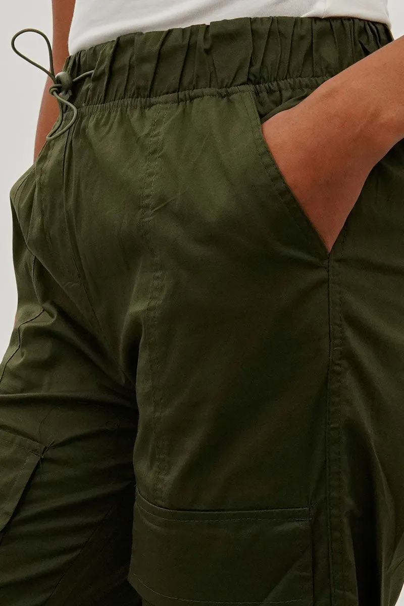 International INC Company Utility Cargo Capris - Olive sold by Fairweather product image thumbnail 4