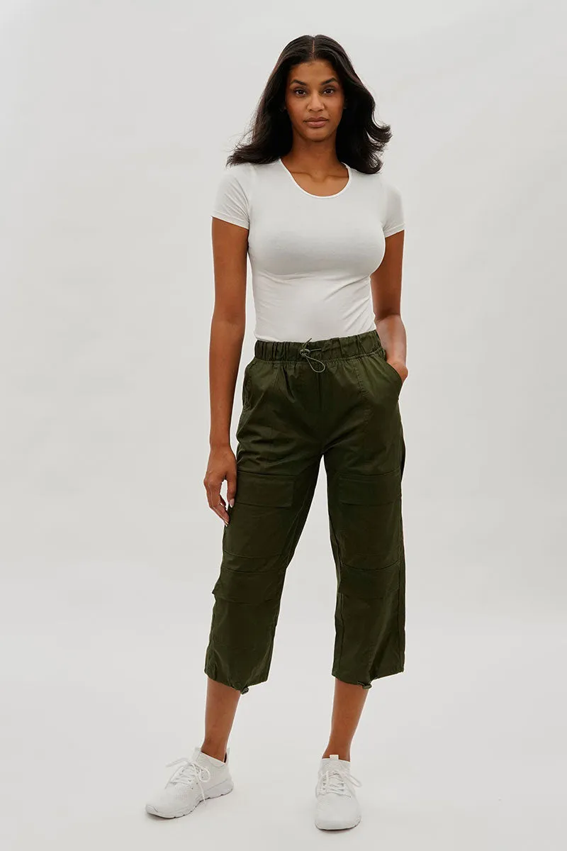 International INC Company Utility Cargo Capris - Olive sold by Fairweather product image thumbnail 5