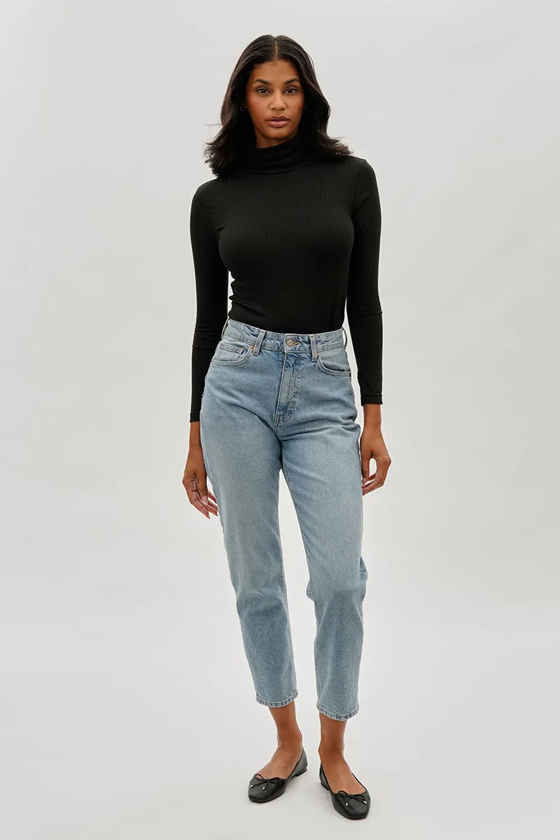 Majora Long Sleeve Turtleneck Pullover Sweater - Black sold by Fairweather product image thumbnail 5