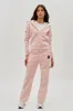 Fahrenheit Wide Leg Cargo Sweatpants - Blush sold by Fairweather