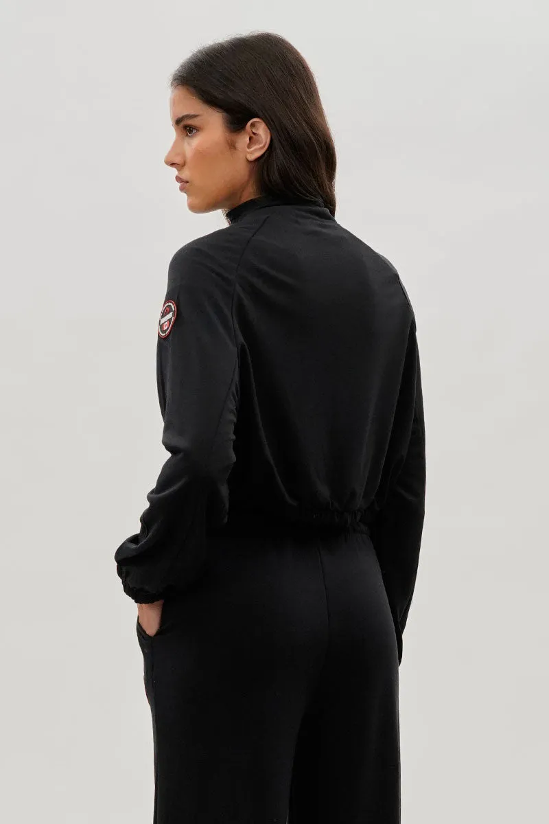 Cropped Drawstring Lightweight Jacket - Black sold by Fairweather product image thumbnail 3