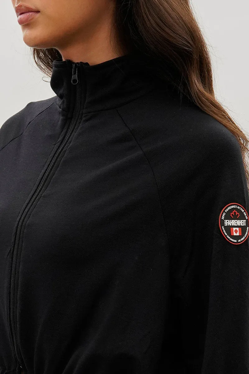 Cropped Drawstring Lightweight Jacket - Black sold by Fairweather product image thumbnail 4