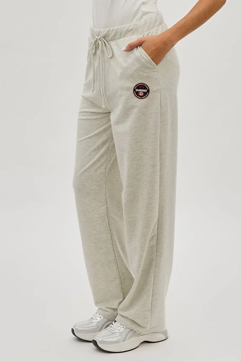 Fahrenheit Wide Leg Drawstring Sweatpants - Cream sold by Fairweather product image thumbnail 2