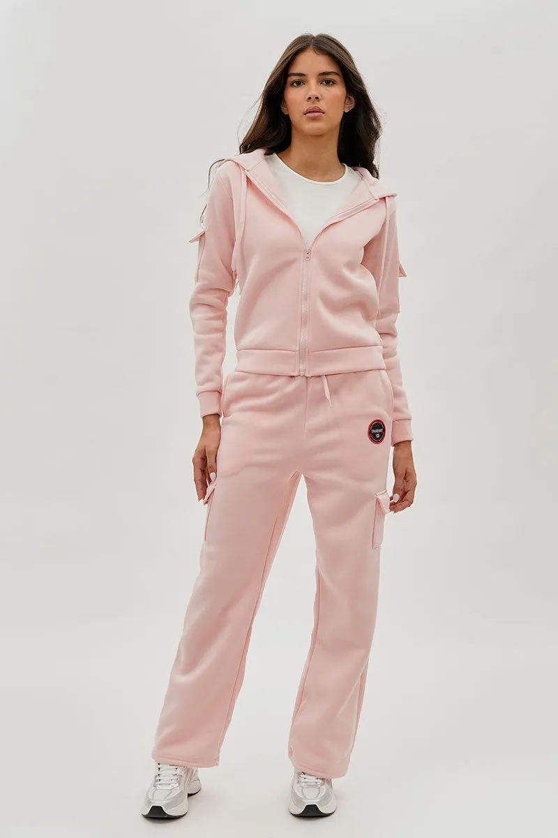 Utility Pocket Zip Up Hoodie - Blush sold by Fairweather product image thumbnail 5