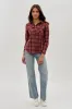 Canada Weather Gear Plaid Button Up Shirt - Burgundy sold by Fairweather