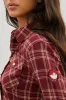 Canada Weather Gear Plaid Button Up Shirt - Burgundy sold by Fairweather