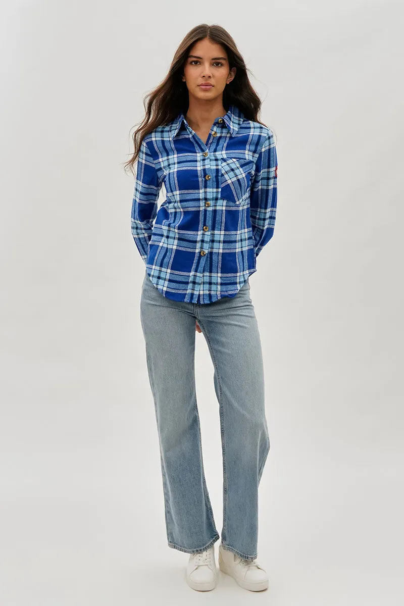 Canada Weather Gear Button Up Flannel Shirt - Blue sold by Fairweather product image thumbnail 5