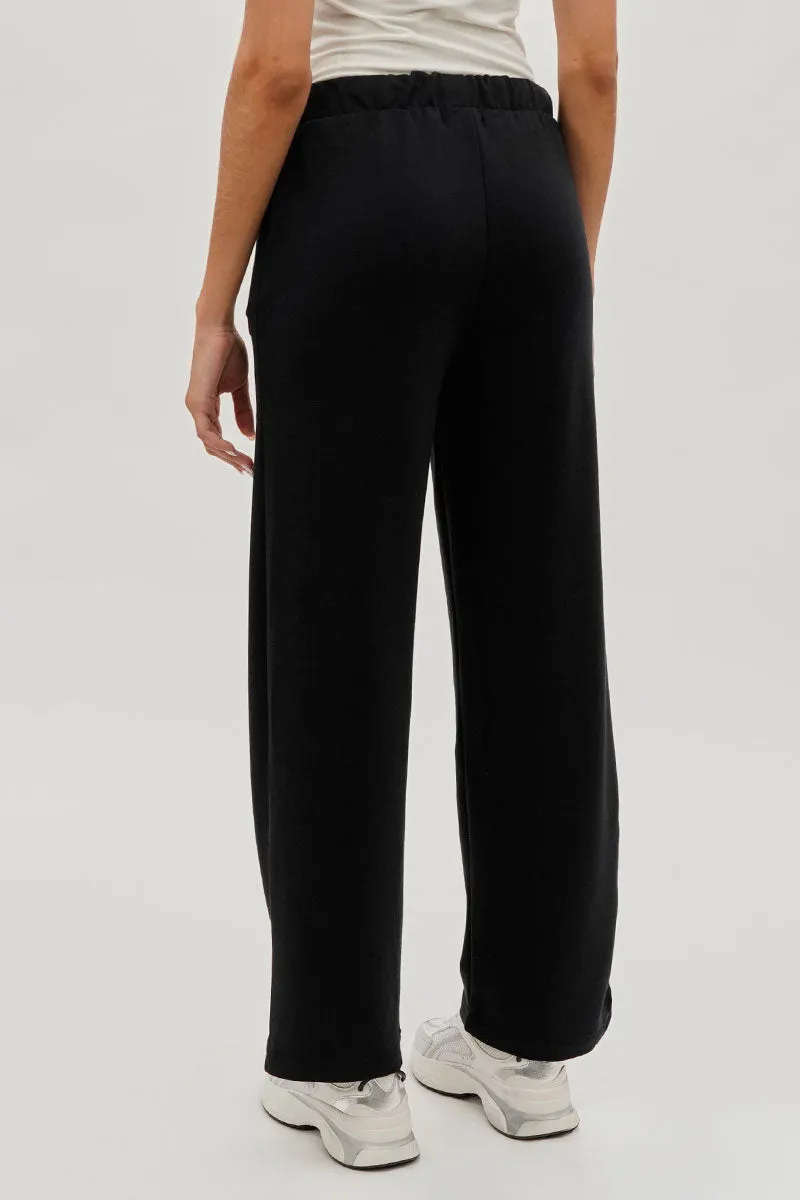 Wide Leg Drawstring Sweatpants - Black sold by Fairweather product image thumbnail 3