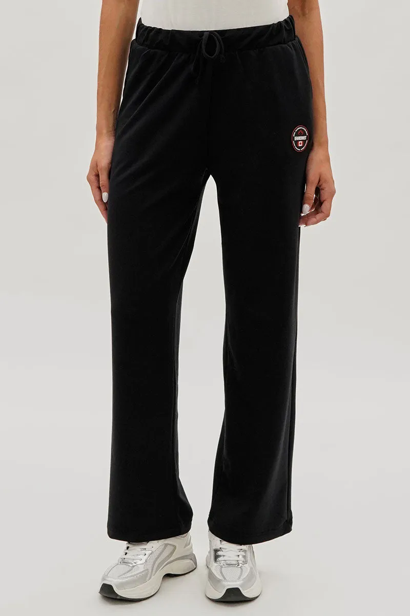 Wide Leg Drawstring Sweatpants - Black sold by Fairweather