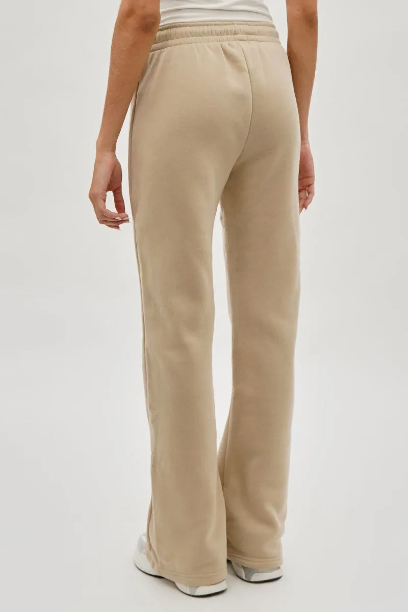 Fahrenheit Wide Leg Drawstring Sweatpants - Beige sold by Fairweather product image thumbnail 3