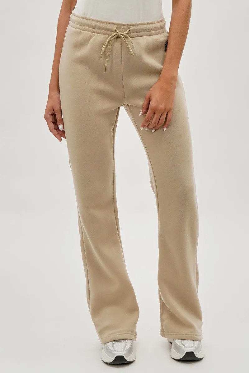 Fahrenheit Wide Leg Drawstring Sweatpants - Beige sold by Fairweather