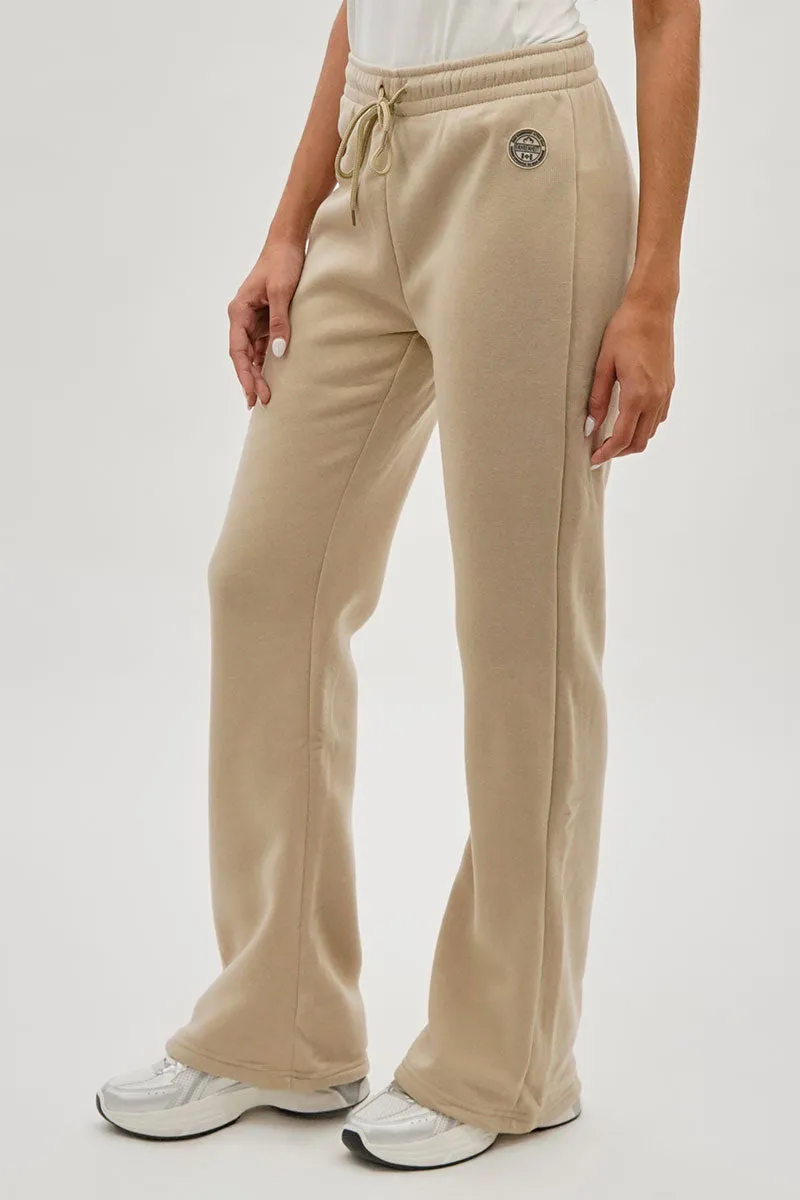 Fahrenheit Wide Leg Drawstring Sweatpants - Beige sold by Fairweather product image thumbnail 2