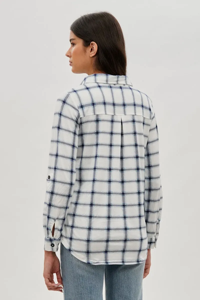 Urbanology Plaid Button Down Shirt - White sold by Fairweather product image thumbnail 3
