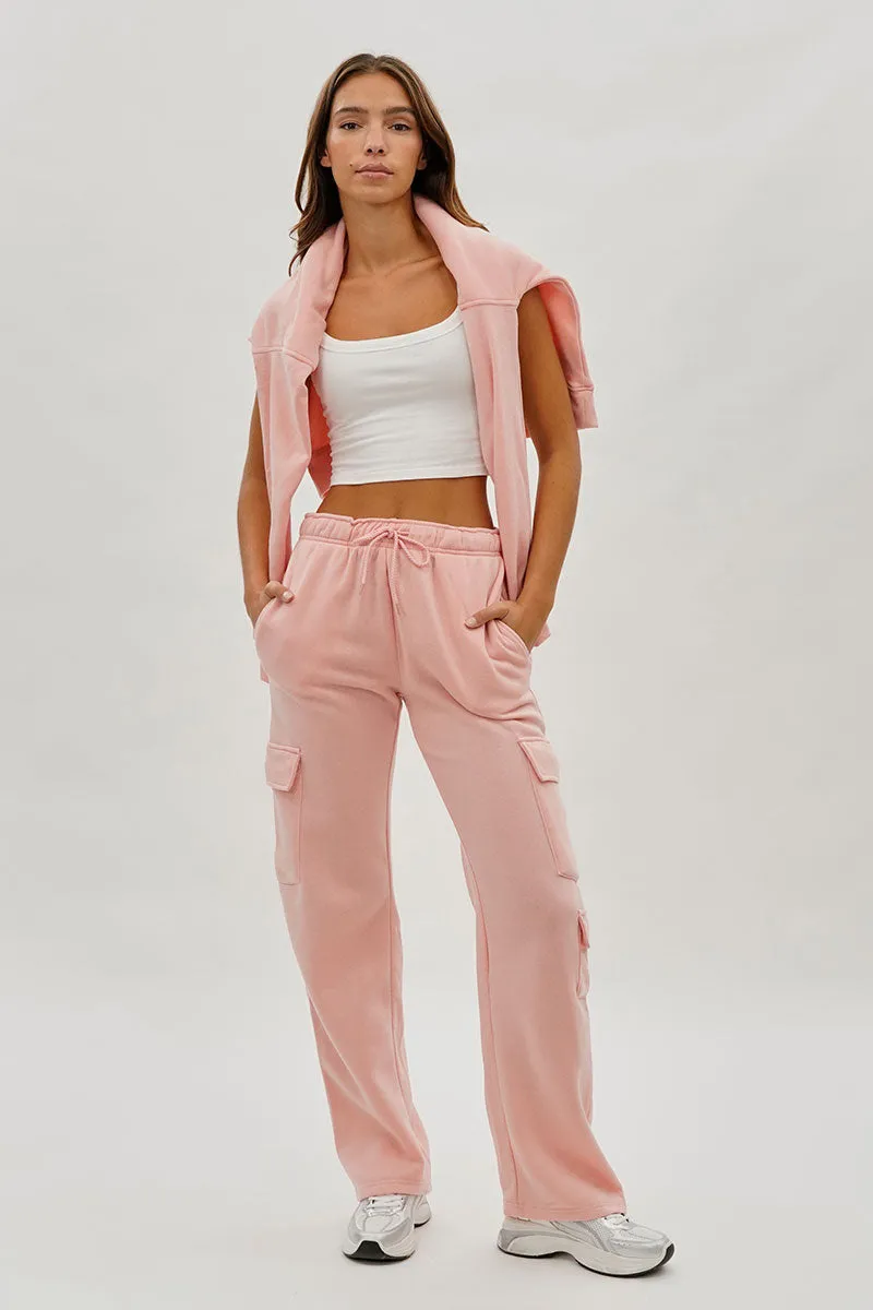 Fahrenheit Drawstring Cargo Pocket Sweatpants - Pink sold by Fairweather product image thumbnail 5