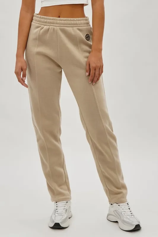 Fahrenheit Fleece Straight Leg Jogger Sweatpants - Beige sold by Fairweather