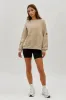 Fahrenheit Drop Shoulder Kangaroo Pocket Sweatshirt - Beige sold by Fairweather