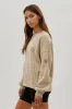 Fahrenheit Drop Shoulder Kangaroo Pocket Sweatshirt - Beige sold by Fairweather
