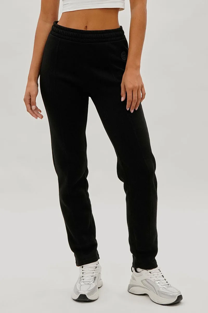 Fahrenheit Fleece Straight Leg Jogger Sweatpants - Black sold by Fairweather