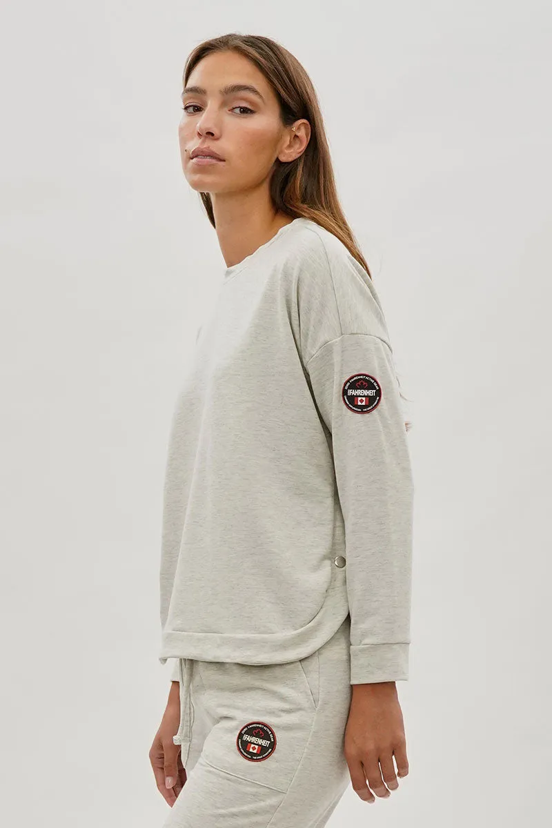 Fahrenheit Drop Shoulder Side Button Detail Pullover Sweater - Cream sold by Fairweather product image thumbnail 2