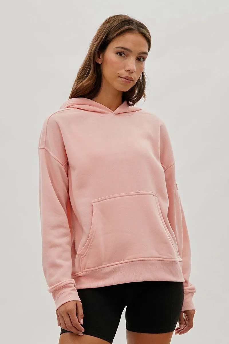 Fahrenheit Drop Shoulder Pullover Hoodie - Pink sold by Fairweather