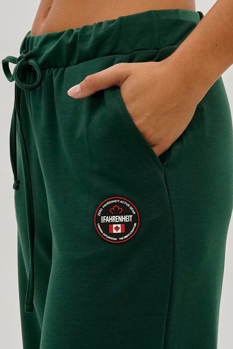 Fahrenheit Wide Leg Drawstring Sweatpants - Green sold by Fairweather product image thumbnail 4