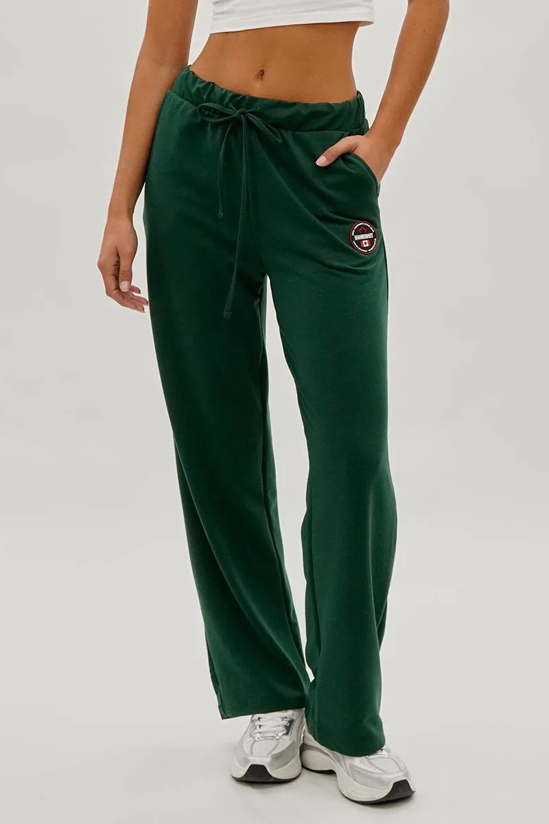 Fahrenheit Wide Leg Drawstring Sweatpants - Green sold by Fairweather