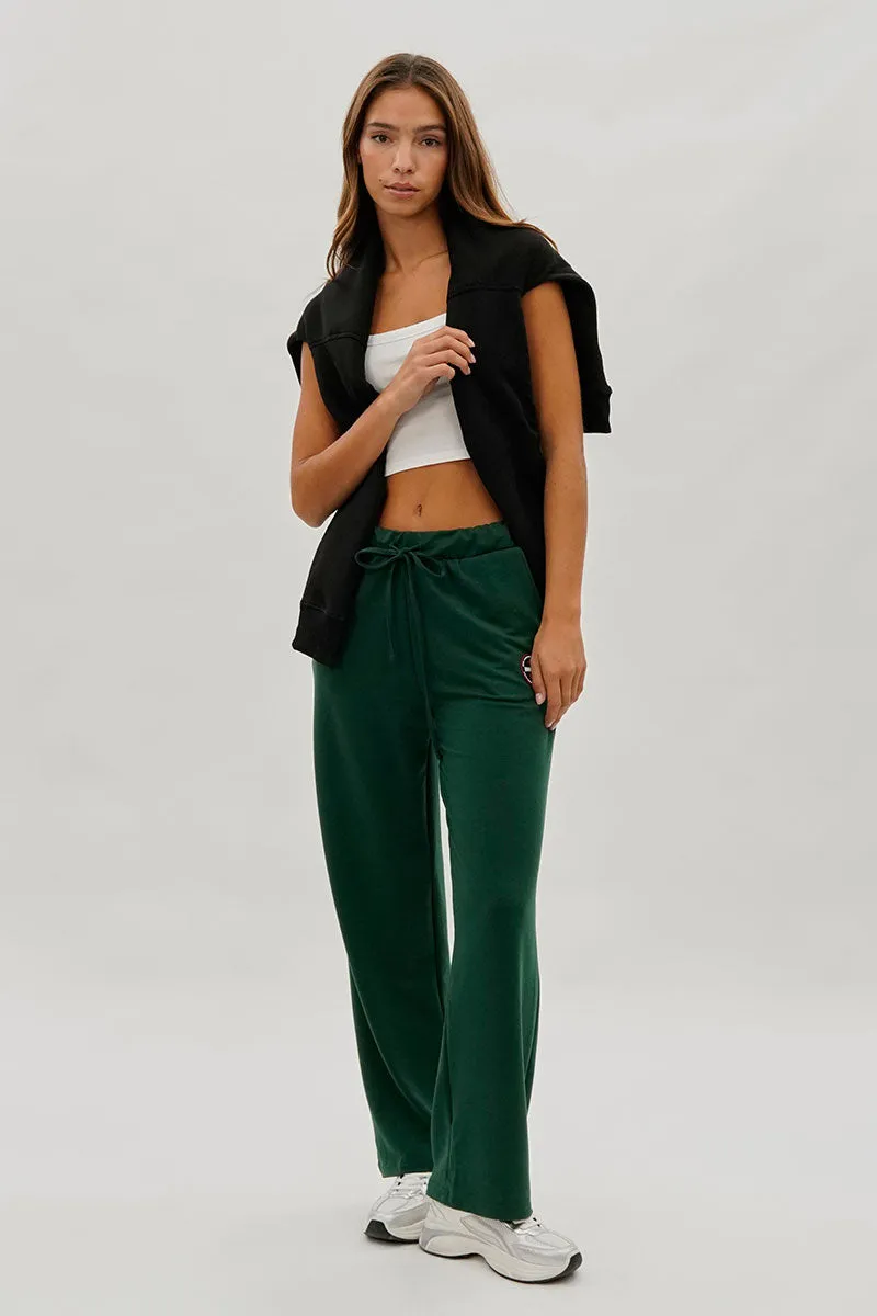 Fahrenheit Wide Leg Drawstring Sweatpants - Green sold by Fairweather product image thumbnail 5