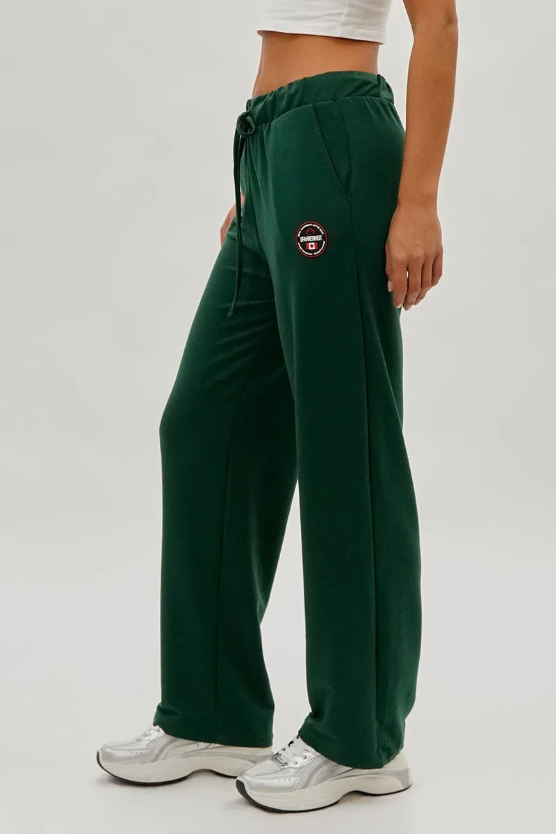 Fahrenheit Wide Leg Drawstring Sweatpants - Green sold by Fairweather product image thumbnail 2