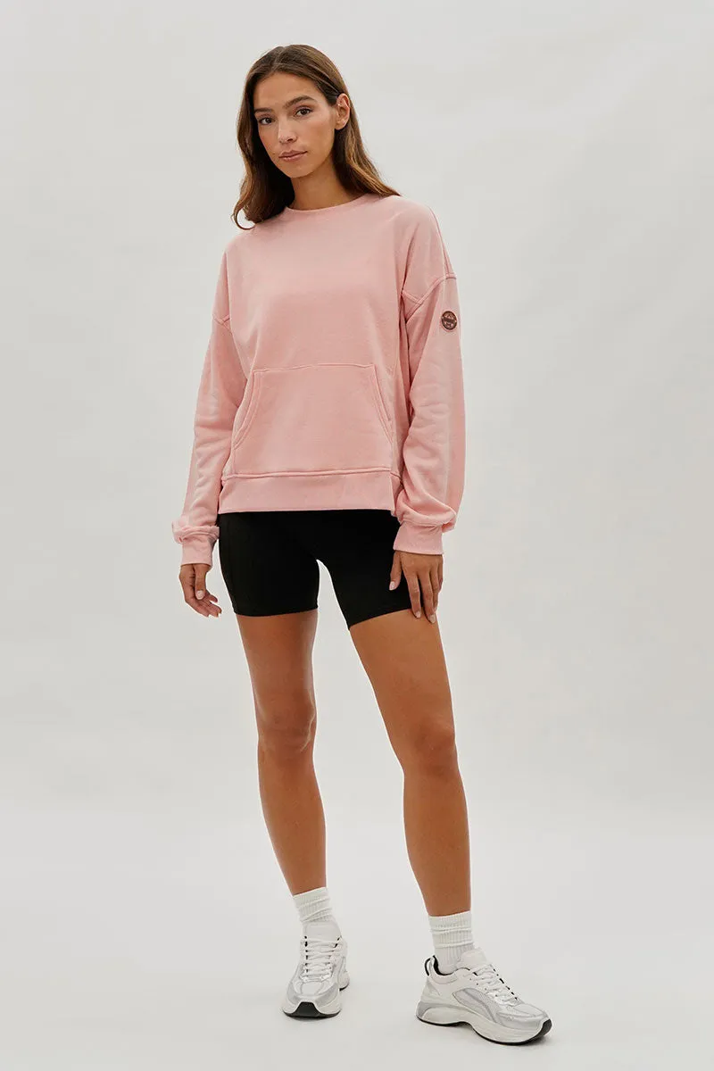 Fahrenheit Drop Shoulder Kangaroo Pocket Sweatshirt - Pink sold by Fairweather product image thumbnail 5