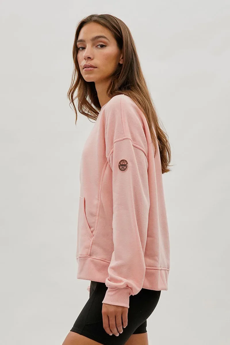 Fahrenheit Drop Shoulder Kangaroo Pocket Sweatshirt - Pink sold by Fairweather product image thumbnail 2
