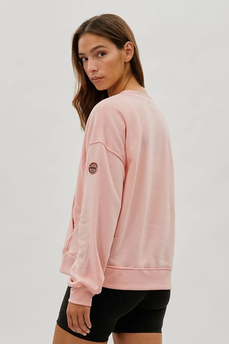 Fahrenheit Drop Shoulder Kangaroo Pocket Sweatshirt - Pink sold by Fairweather product image thumbnail 3