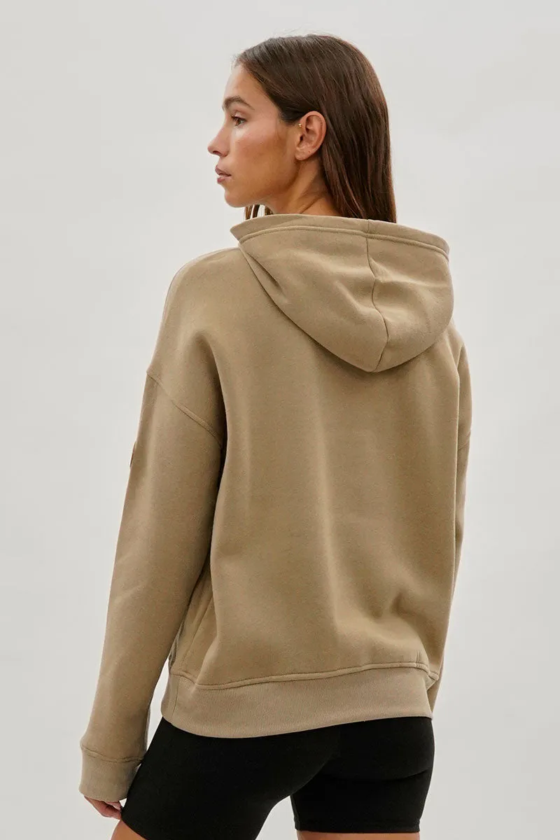 Fahrenheit Drop Shoulder Pullover Hoodie - Camel sold by Fairweather product image thumbnail 3