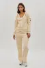 Fahrenheit Wide Leg Cargo Sweatpants - Cream sold by Fairweather