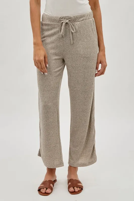 Fahrenheit Wide Leg Drawstring Sweatpants - Cream sold by Fairweather