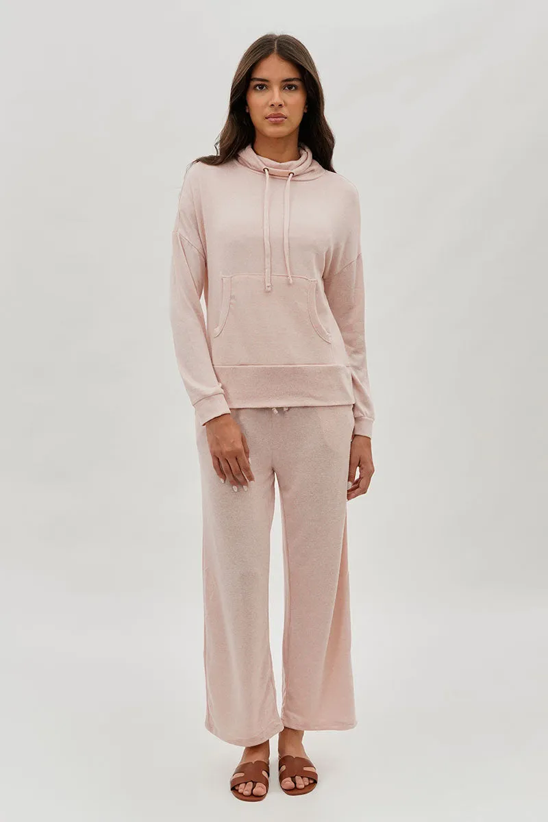 Fahrenheit Wide Leg Drawstring Sweatpants - Blush sold by Fairweather product image thumbnail 5
