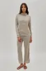 Fahrenheit Cowl Neck Sweatshirt - Cream sold by Fairweather