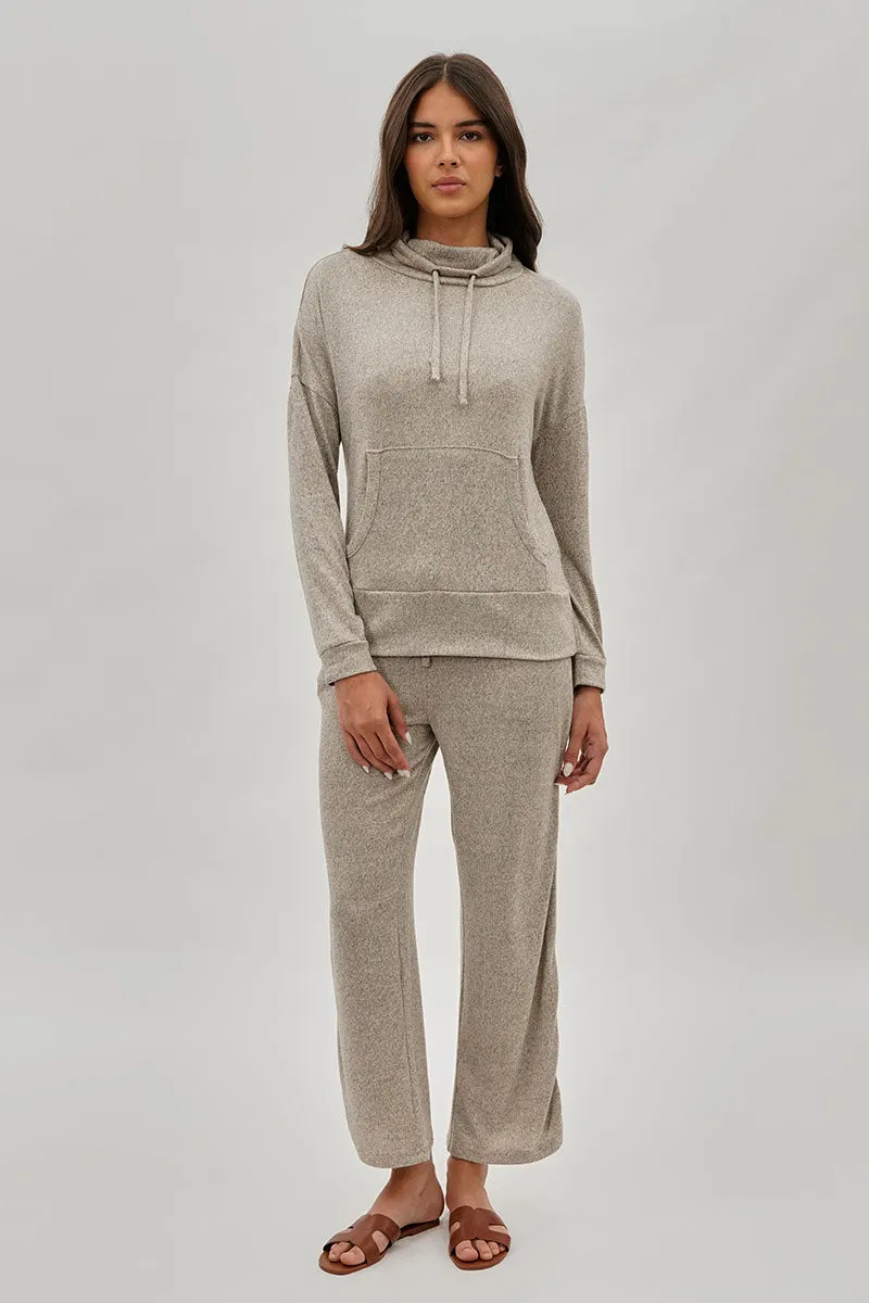 Fahrenheit Cowl Neck Sweatshirt - Cream sold by Fairweather product image thumbnail 5