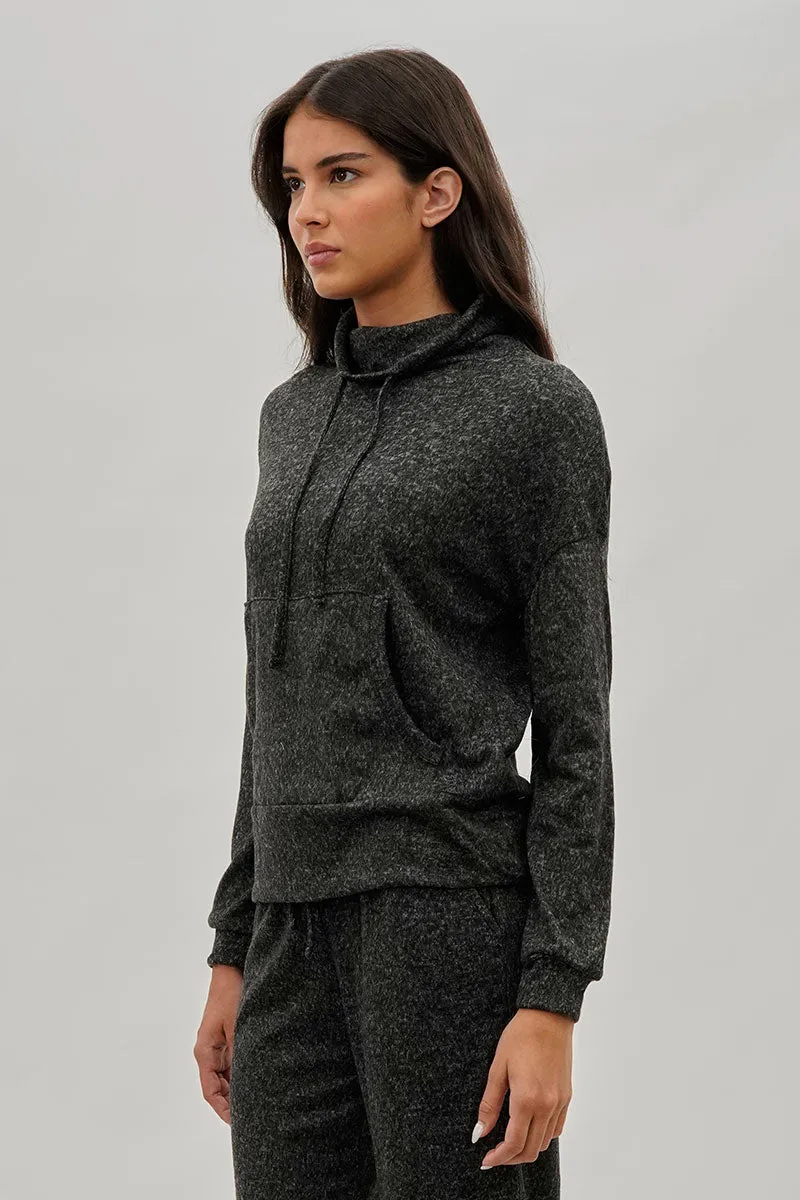 Cowl Neck Sweatshirt - Black sold by Fairweather product image thumbnail 2