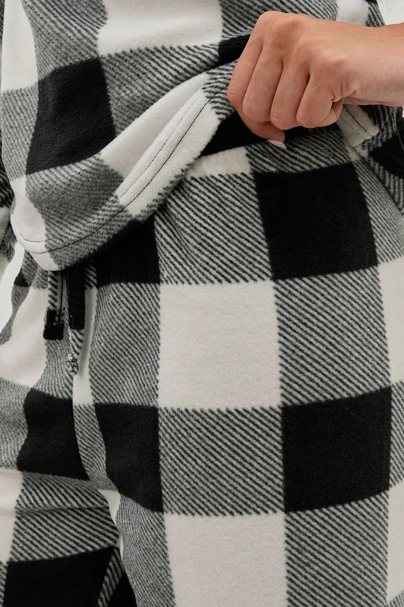 Canada Weather Gear Plaid Print Wide Leg Pajama Pants - White sold by Fairweather product image thumbnail 4