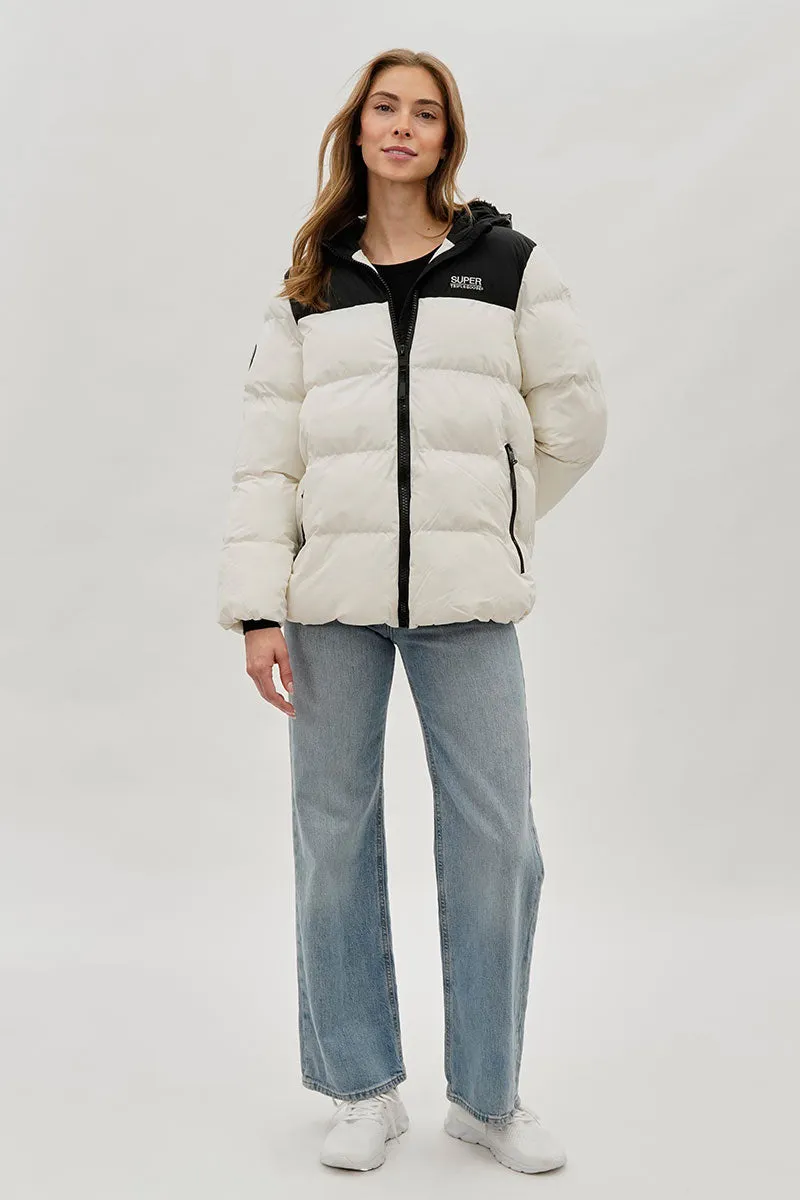 Super Triple Goose Colour Block Bomber Jacket - White sold by Fairweather product image thumbnail 5