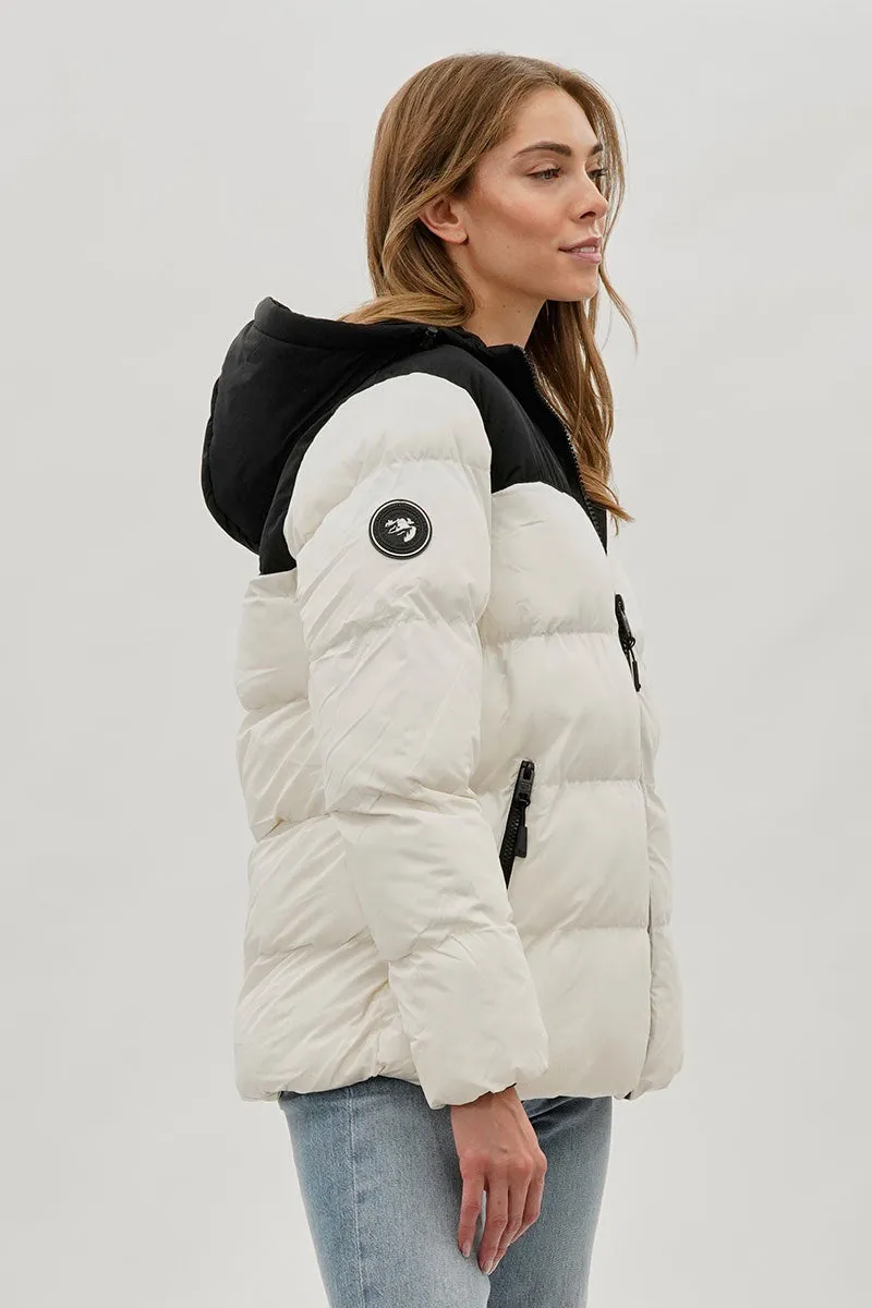Super Triple Goose Colour Block Bomber Jacket - White sold by Fairweather product image thumbnail 2