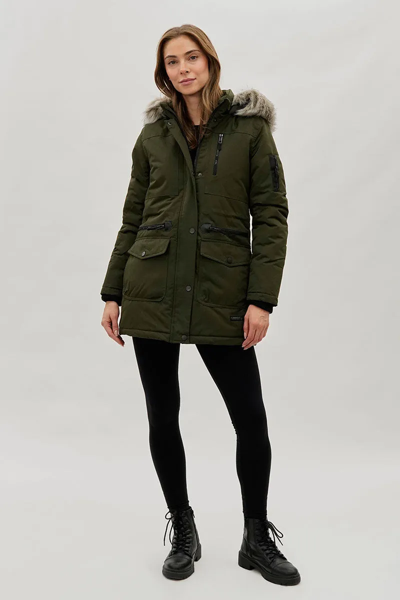 Canada Weather Gear Faux Fur Lined Parka Jacket - Olive sold by Fairweather product image thumbnail 5