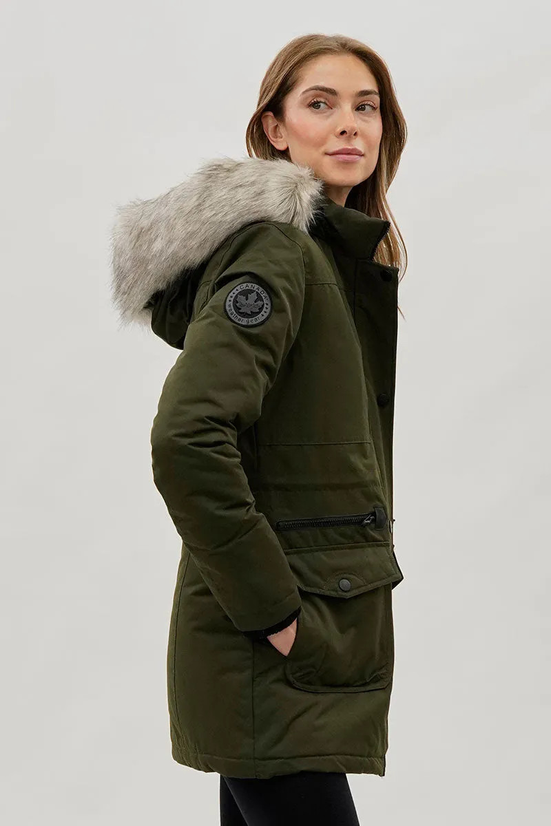 Canada Weather Gear Faux Fur Lined Parka Jacket - Olive sold by Fairweather product image thumbnail 2
