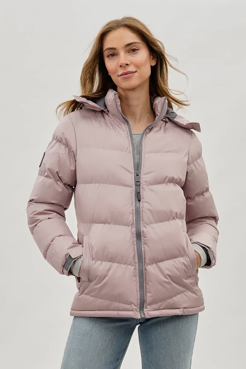 Canada Weather Gear Chevron Bomber Jacket - Pink sold by Fairweather