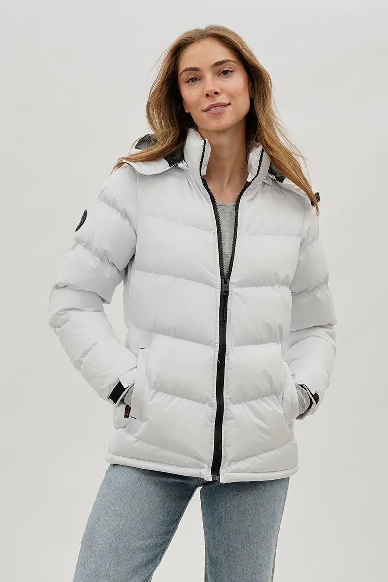 Canada Weather Gear Chevron Bomber Jacket - White sold by Fairweather