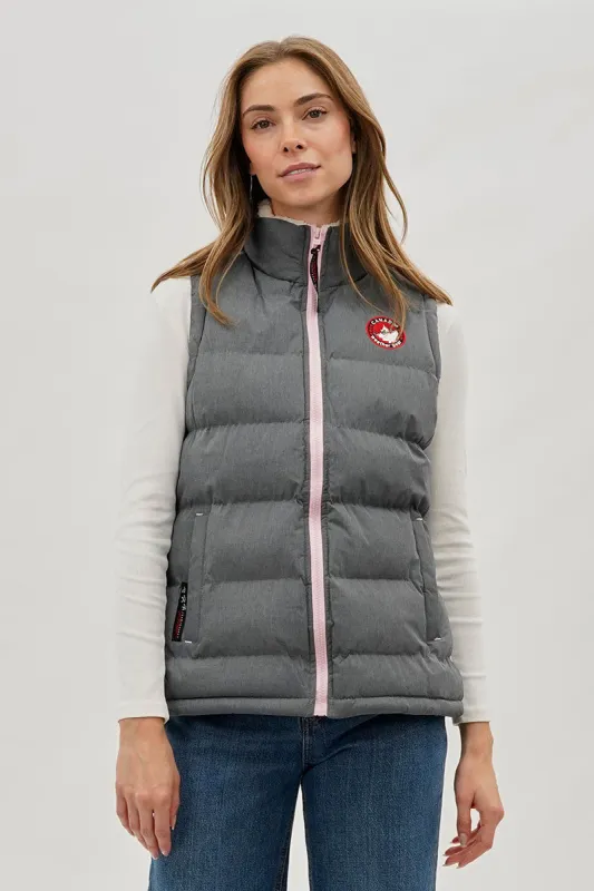 Canada Weather Gear Fleece Lined Collar Puffer Vest - Grey sold by Fairweather